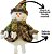 Boneco de Neve Decorativo Natal  Pernas Retráteis Extensoras 55cm a 75cm Pelúcia Branco Roupa Verde Xadrez - Imagem 6