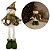 Boneco de Neve Decorativo Natal  Pernas Retráteis Extensoras 55cm a 75cm Pelúcia Branco Roupa Verde Xadrez - Imagem 4