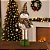 Boneco de Neve Decorativo Natal  Pernas Retráteis Extensoras 55cm a 75cm Pelúcia Branco Roupa Verde Xadrez - Imagem 3