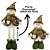 Boneco de Neve Decorativo Natal  Pernas Retráteis Extensoras 55cm a 75cm Pelúcia Branco Roupa Verde Xadrez - Imagem 7