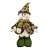 Boneco de Neve Decorativo Natal  Pernas Retráteis Extensoras 55cm a 75cm Pelúcia Branco Roupa Verde Xadrez - Imagem 9