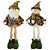 Jogo Papai Noel e Boneco de Neve Natal Pelúcia Verde Xadrez Pernas Retráteis Extensoras 55cm a 75cm - Imagem 1