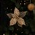 Pick Natalino Flor Bico de Papagaio Vazado em Veludo Champanhe Luxo com Glitter e Lantejoulas 22cm - Imagem 2