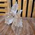 Pick Natalino Flor Bico de Papagaio Vazado em Veludo Champanhe Luxo com Glitter e Lantejoulas 22cm - Imagem 5