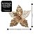 Pick Natalino Flor Bico de Papagaio Vazado em Veludo Champanhe Luxo com Glitter e Lantejoulas 22cm - Imagem 4