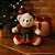 Jogo Casal Urso Pelúcia Natalino Creme Prime Roupa Xadrez Vermelho e Verde 20cm - Master Christmas - Imagem 7