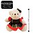 Jogo Casal Urso Pelúcia Natalino Creme Prime Roupa Xadrez Vermelho e Verde 20cm - Master Christmas - Imagem 6