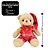 Jogo Casal Urso Natalino Pelúcia Prime Roupa Xadrez e Laço Vermelho 20cm 2 Peças - Master Christmas - Imagem 6