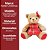 Urso Pelúcia Natalino Prime Vestido Xadrez e Laço Vermelho 20cm - Master Christmas - Imagem 6