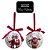 Kit 8 Bolas Natal Decoradas Brancas Estampa Rena Love e Laço Vermelho 7,5cm - Imagem 5
