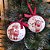 Kit 8 Bolas Natal Decoradas Brancas Estampa Rena Love e Laço Vermelho 7,5cm - Imagem 7