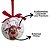 Jogo 2 Bolas de Natal Decoradas Branco Laqueado Rena Love Com Laço Vermelho 7,5cm - Imagem 6