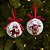 Kit 2 Bolas de Natal Decoradas Brancas Estampa Rena Love e Laço Vermelho 7,5cm - Imagem 2