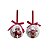 Kit 2 Bolas de Natal Decoradas Brancas Estampa Rena Love e Laço Vermelho 7,5cm - Imagem 1