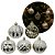 Kit 18 Bolas Natal Luxo Champanhe Textura Metalizada e Arabesco Glitter Vazado 6cm - Imagem 3