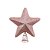Estrela Ponteira Natal Rosê Glitter 3D Base Espiral 15cm x 18cm - Master Christmas - Imagem 5