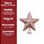 Estrela Ponteira Natal Rosê Glitter 3D Base Espiral 15cm x 18cm - Master Christmas - Imagem 6