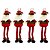 Jogo 4 Papai Noel Pelúcia Pendente Natal Perna Mole 30cm Gorrinho Crochê Xadrez Prime - Imagem 1