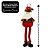 Jogo 4 Papai Noel Pelúcia Pendente Natal Perna Mole 30cm Gorrinho Crochê Xadrez Prime - Imagem 5