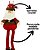 Jogo 4 Papai Noel Pelúcia Pendente Natal Perna Mole 30cm Gorrinho Crochê Xadrez Prime - Imagem 3