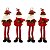 Kit Papai Noel e Boneco de Neve Pendente 30cm Pelúcia Perna Mole Xadrez 4 Peças - Imagem 1