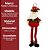 Kit Papai Noel e Boneco de Neve Pendente 30cm Pelúcia Perna Mole Xadrez 4 Peças - Imagem 6