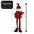 Jogo Papai Noel e Boneco de Neve Pendente 30cm Pelúcia Perna Mole Xadrez - Imagem 5