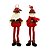 Jogo Papai Noel e Boneco de Neve Pendente 30cm Pelúcia Perna Mole Xadrez - Imagem 1