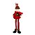 Boneco de Neve Pelúcia Pendente Natal Perna Mole 30cm Gorrinho Crochê Xadrez Prime - Imagem 3