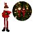 Boneco de Neve Pelúcia Pendente Natal Perna Mole 30cm Gorrinho Crochê Xadrez Prime - Imagem 1