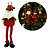 Papai Noel Pelúcia Pendente Natal Perna Mole 30cm Gorrinho Crochê Xadrez Prime - Imagem 1