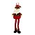 Papai Noel Pelúcia Pendente Natal Perna Mole 30cm Gorrinho Crochê Xadrez Prime - Imagem 4