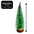 Jogo 2 Árvores Mini Pinheiro Nevado Decorativo 25cm Iluminado LED Sequencial Base Tronco Natural - Imagem 4