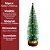 Jogo 2 Árvores Mini Pinheiro Nevado Decorativo 25cm Iluminado LED Sequencial Base Tronco Natural - Imagem 8