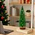 Árvore Mini Pinheiro Nevado Decorativo 25cm Iluminado LED Sequencial Base Tronco Natural - Imagem 2
