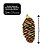 Jogo 6 Pinha Natural Pendente Natalina 8,5cm com Glitter Dourado e Cordão para Pendurar - Imagem 4