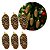 Jogo 6 Pinha Natural Pendente Natalina 8,5cm com Glitter Dourado e Cordão para Pendurar - Imagem 5