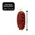 Jogo 6 Pinha Natural Pendente Natalina 8,5cm com Glitter Vermelho e Cordão para Pendurar - Imagem 4