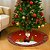 Saia para Árvore de Natal 70cm Linho Vinho Pelúcia Boneco de Neve Borda Xadrez Prime - Imagem 2