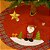 Saia para Árvore de Natal 70cm Linho Vinho Pelúcia Papai Noel e Borda Xadrez Prime - Imagem 4