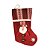 Jogo 2 Botas Decorativa Meia Natal Papai Noel e Boneco de Neve Tecido Linho Vinho e Xadrez Guizo 35cm - Imagem 7