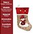 Jogo 2 Botas Decorativa Meia Natalina Papai Noel e Boneco de Neve Tecido Linho Bege e Xadrez 35cm - Imagem 9