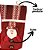 Bota Decorativa Meia Natal Papai Noel Tecido Linho Vinho e Xadrez com Guizo 35cm - Imagem 3