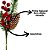 Jogo 4 Galhos Natalino Pick Decorativo Folhagens, Pinha Nevada e Azevinhos Vermelhos 25cm - Imagem 3