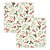 Kit Guardanapo de Natal Estampado Folhagens Azevinhos 25x25cm Folha Dupla Prime 40 Unidades - Imagem 1