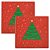 Kit Guardanapo de Natal Estampado Vermelho Pinheiro Verde 33x33cm Folha Dupla Prime 40 Unidades - Imagem 1