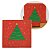 Kit Guardanapo Natal Estampado Vermelho Pinheiro Verde 25x25cm Folha Dupla Prime 40 Unidades - Imagem 5