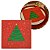 Guardanapo de Natal Estampado Vermelho Pinheiro Verde 33x33cm Folha Dupla Prime Pacote 20 Unidades - Imagem 1