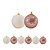 Jogo 6 Bolas de Natal Rosê Mistas Glitter e Flocada Luxo 8cm - Master Christmas - Imagem 1