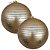 Kit 2 Bolas de Natal Grande Champanhe Fosca com Glitter Dourado Espiral 15cm Decorativa Premium - Imagem 1